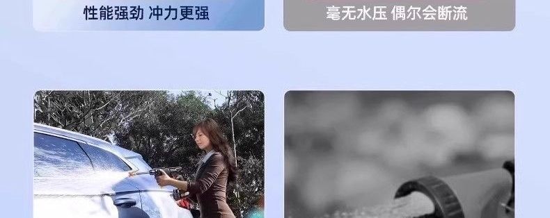 Lithium-ion battery-powered high-pressure washer for home use, wireless car washer, car washing tool, high-pressure water gun, lithium-ion battery-powered sprayer