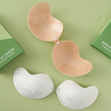 蕾丝聚拢透气隐形胸贴女新款超薄一片式无肩带芒果杯文胸硅胶乳贴