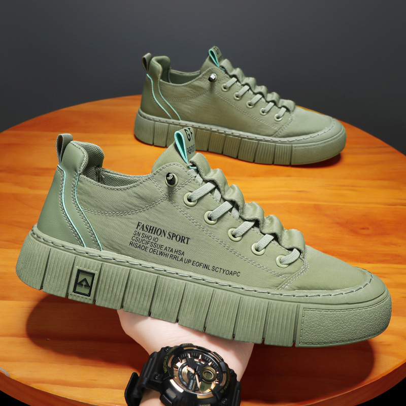 2025 New Canvas Men's Shoes Summer Breathable Casual Sneakers One-Legged Ice Silk Cloth Shoes Work Liberation Trendy Shoes