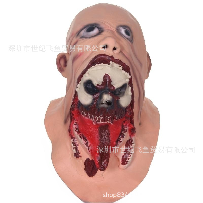 Halloween Charlie horror máscara partido casa embrujada truco atmósfera de miedo apoyos sangrienta Zombie cara llena sombrerería