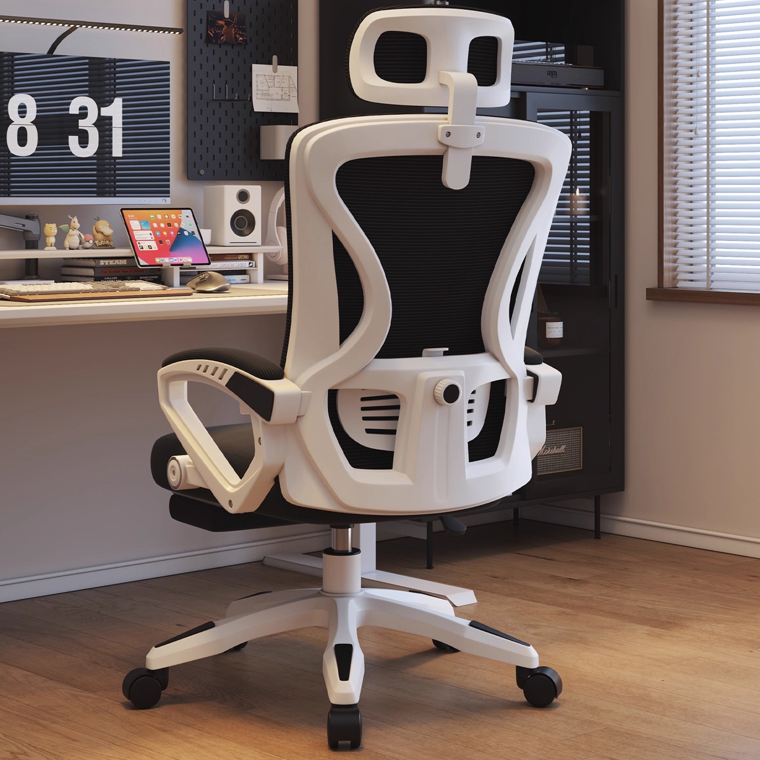 Computer Chair Ergonomic Chair Sedentary Waist Support Home Office Chair Backrest Learning Mesh Chair Sponge Sponge Cushion