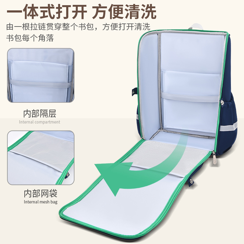 Mochila de protección de la columna vertebral de reducción de carga ligera de dibujos animados para niños transfronterizos mochila de la escuela de niñas mochila de la escuela primaria al por mayor