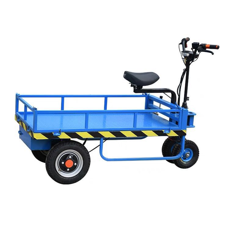 倒骑驴电动平板外出手推车工地电瓶搬运车载重王大棚摆地摊车折叠