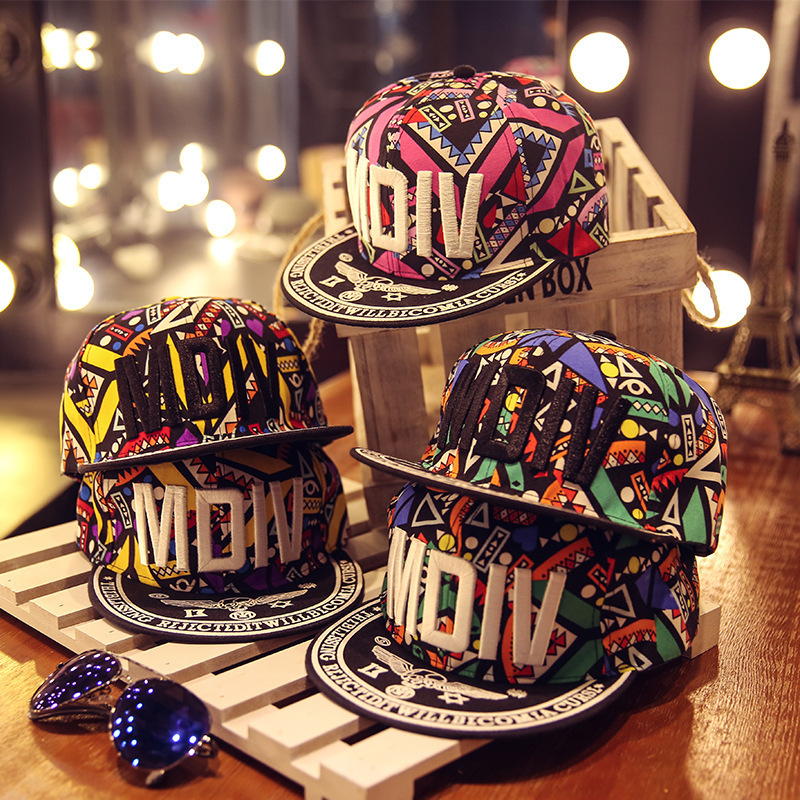 Baseball Cap For Kids With Letter Embroidery And Flat Brim Style_voghion.com