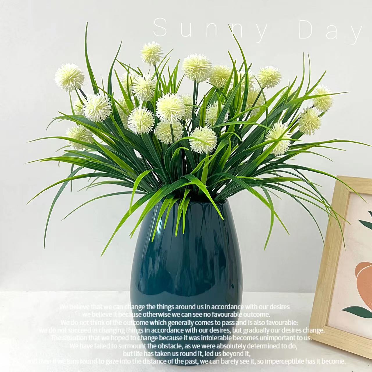 Home Decoration Artificial Flower Fake Flower Small Potted Plant Interior Decoration Flower Dried Flower Set Plastic Flower Bonsai Dandelion