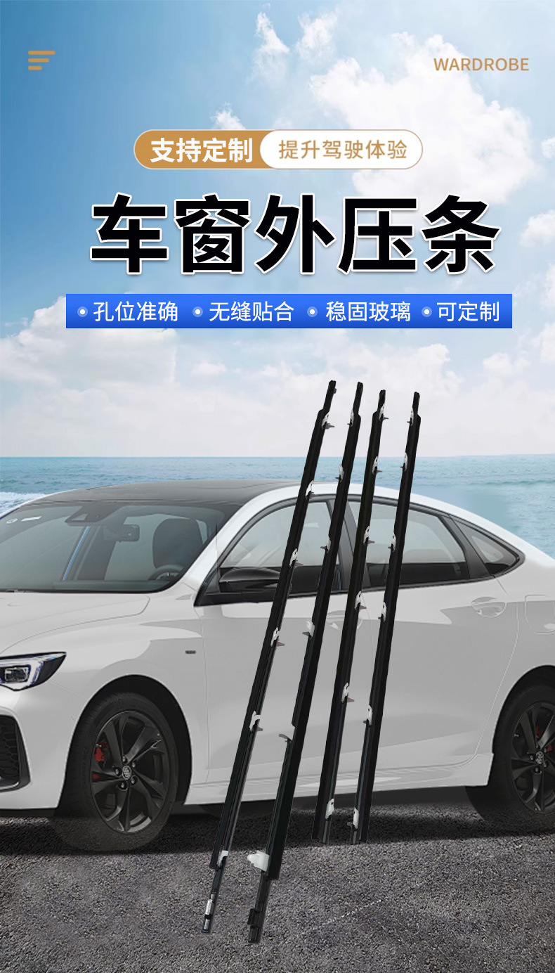 Senya Avanza 2012-2020 Model Soundproofing Edge Sealing Strip Car Water-Blocking Sealing Strip Window Glass Outer Pressure Strip