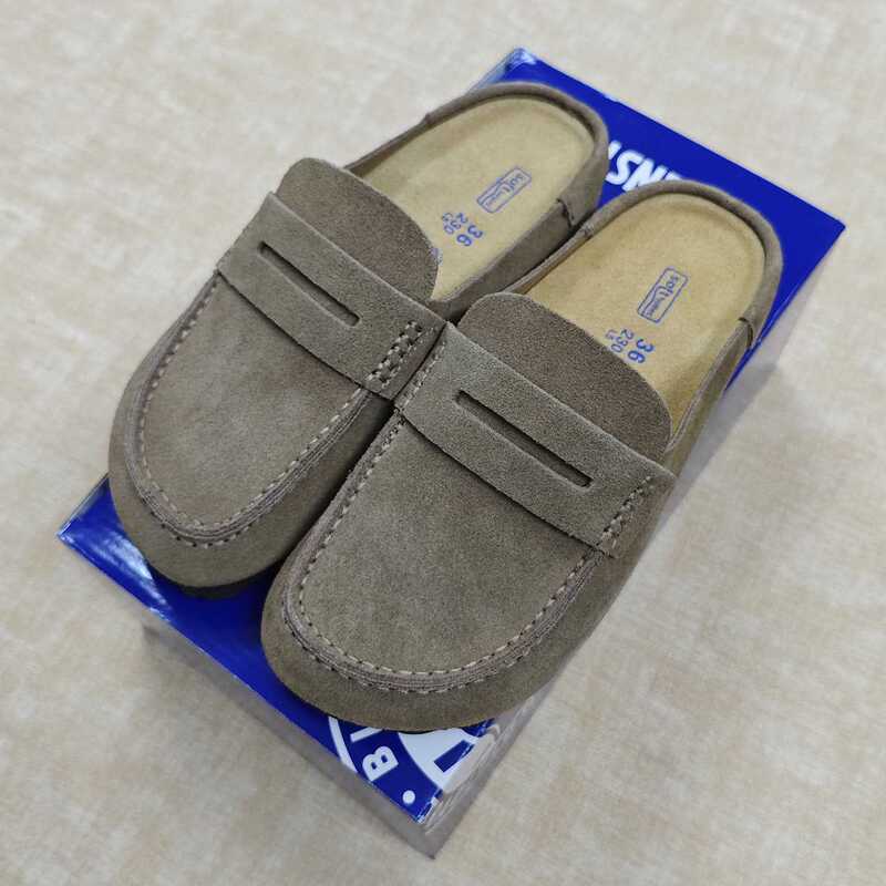 Bk Large Size Thick-Soled Genuine Leather Birkenstock Shoes for Men and Women, 2026 Autumn New Slip-On Retro Closed-Toe Mule Shoes Bk Large Size Thick-Soled Genuine Leather Birkenstock Shoes for Men and Women, 2026 Autumn New Slip-On Retro Closed-Toe Mule Shoes
