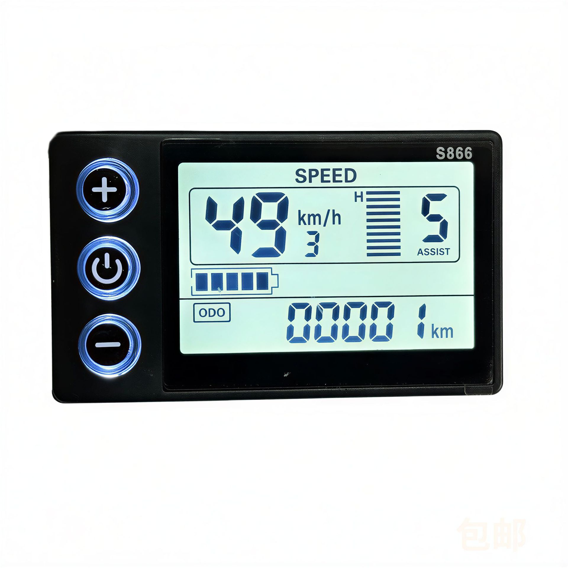 Factory Direct Sales Smart Lcd Screen Lcd-S866 Lithium Battery Two-Wheeled and Three-Wheeled Electric Bicycle Dashboard Display