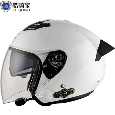 Motosiklet kaskı (dəbilqə) – Helmet Helmet Cross Border - white-double-lens-black-tail-m