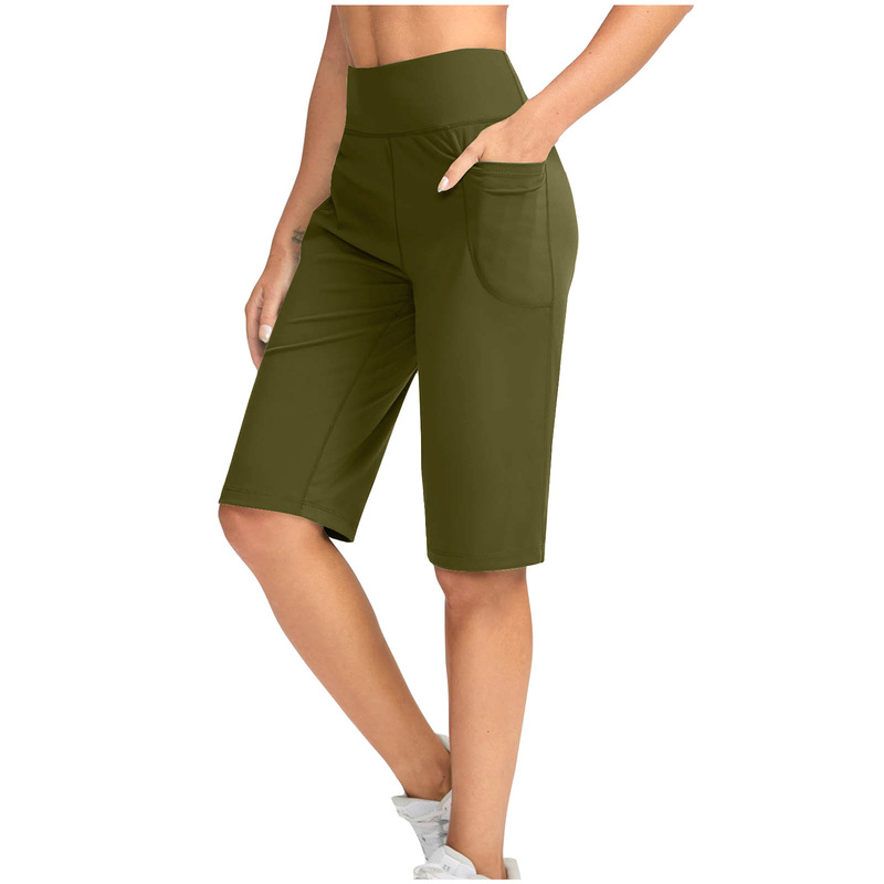 Loose Pocket Sports Casual Half Yoga Shorts