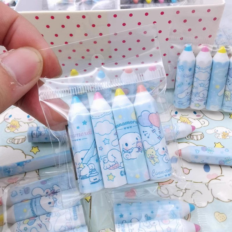 Sanrio perro de orejas grandes Yugui perro tapa de lápiz tapa de la pluma de la escuela primaria estudiante de dibujos animados lindo lápiz de aspecto alto cubierta protectora.