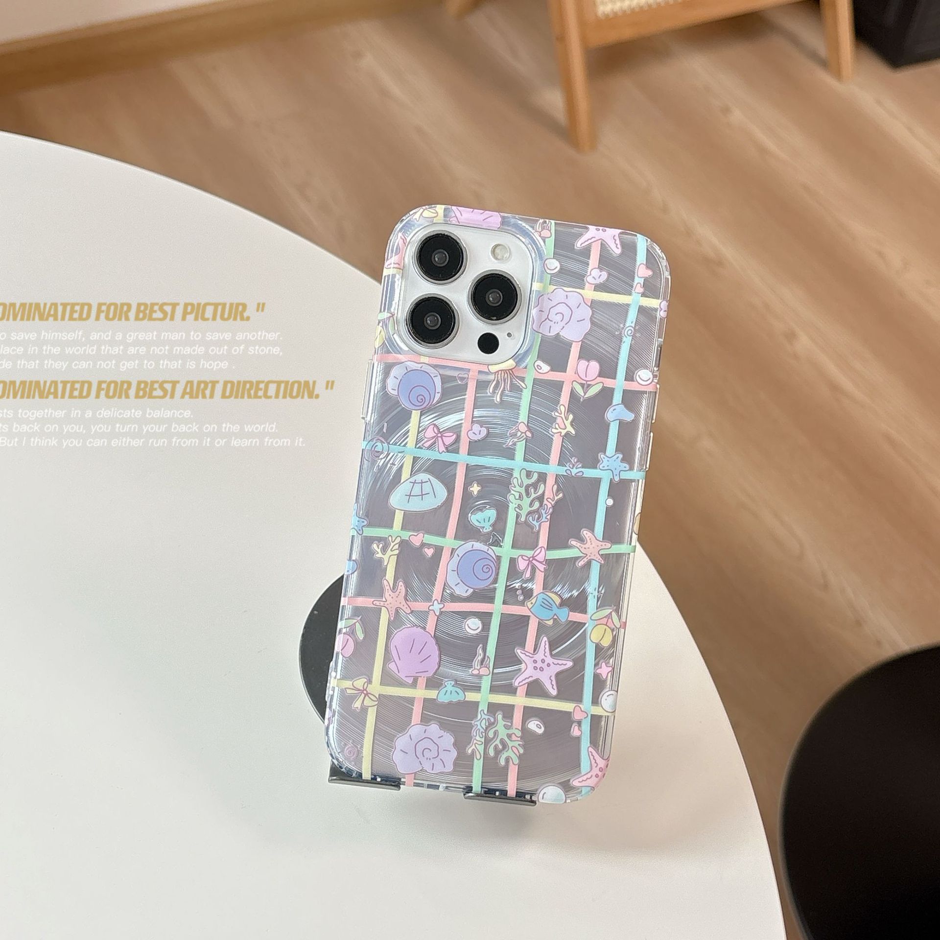 Verano fresco pequeño pescado a cuadros para Apple 15/16 funda para teléfono móvil 15ProMax femenino 16Pro nuevo 14/13