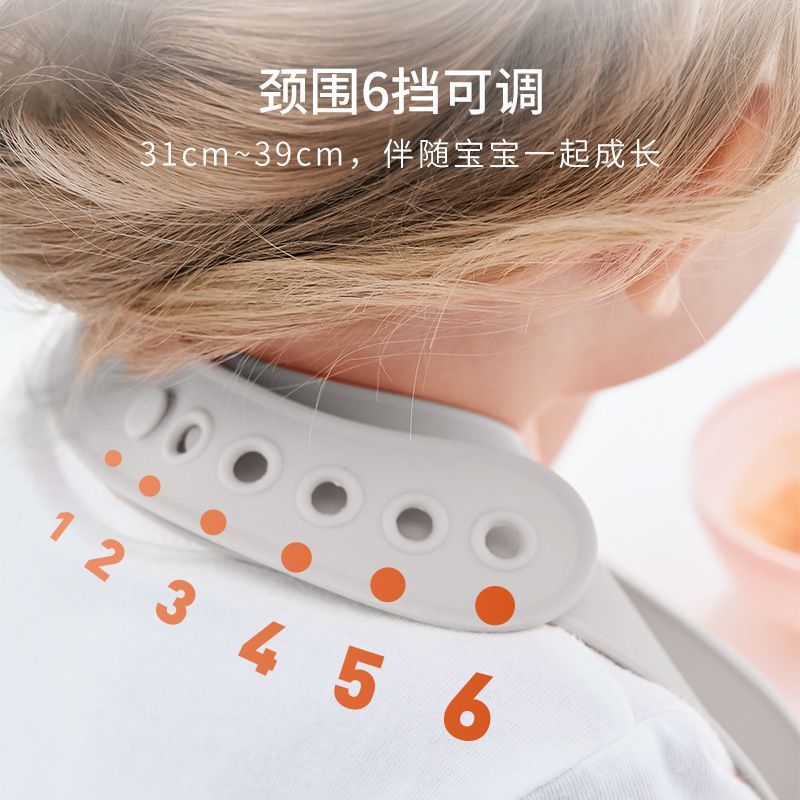 Waterproof summer children's silicone eating bib for supplementary…