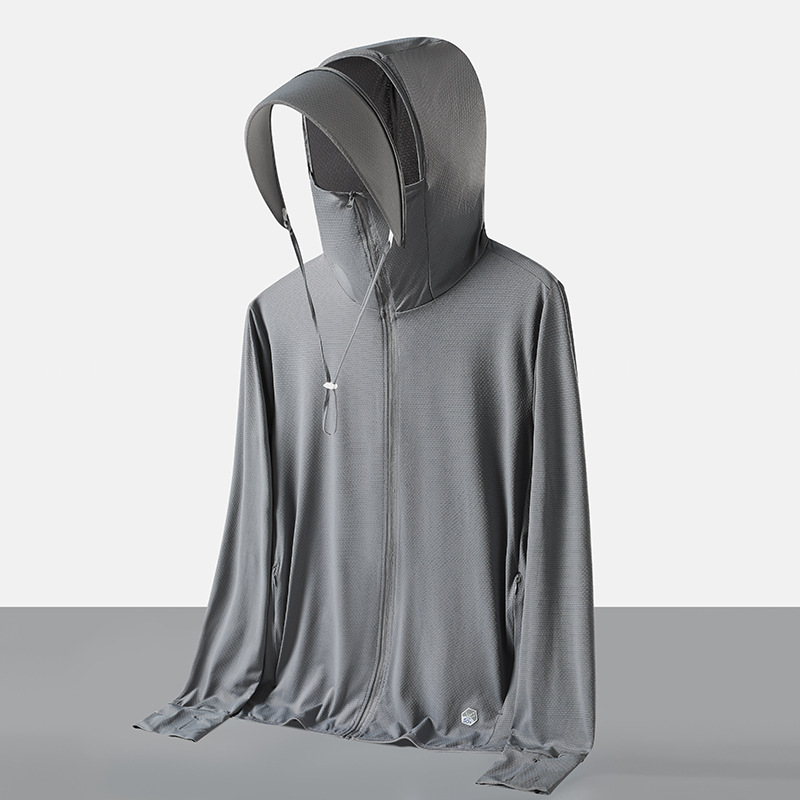 Gran sombrero de brida ropa de protección solar personalizada parejas de verano chaqueta de verano publicidad de ropa de piel impresa logotipo