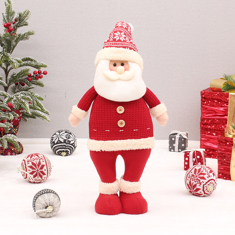 クリスマス装飾品18インチ立ち姿サンタクロース雪だるま人形鹿人形デパートのショーウインドー|undefined