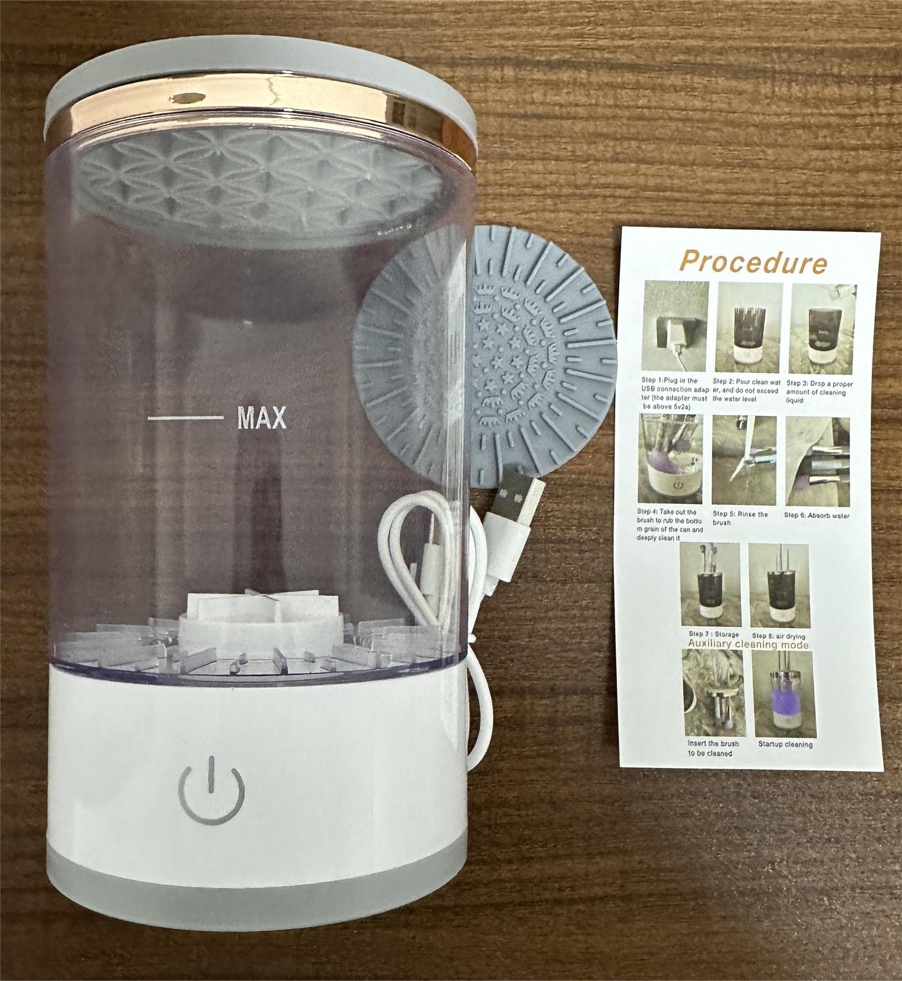 Lavadora automática de maquillaje de venta en caliente transfronteriza herramienta de secado rápido cepillo de limpieza eléctrica recargable perezosa