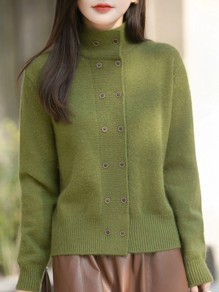 Retro keep warm sweater, knitted cardigan