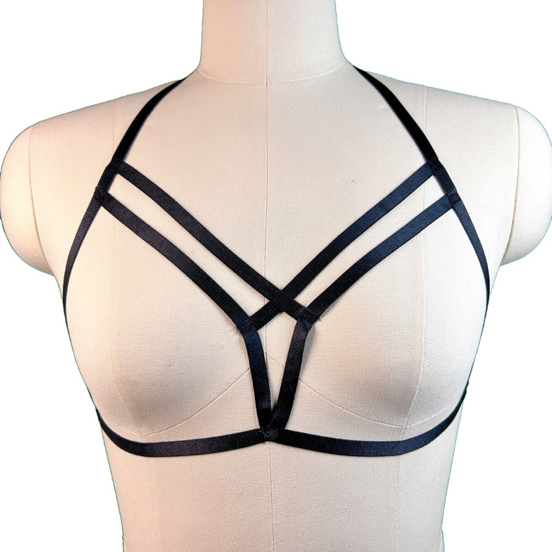 Cross-Border Cross-Strap Bra Sexy Adjustable Low-Cut High-Elastic Underwear Wholesale Punk Style Personalized Hot Sale Cross-Border Cross-Strap Bra Sexy Adjustable Low-Cut High-Elastic Underwear Wholesale Punk Style Personalized Hot Sale