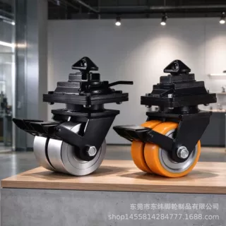 重型集装箱脚轮 万向带刹车燕尾轮 仓库码头堆场移位轮 支持定制