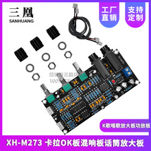 XH-M273 卡拉OK板混响板话筒放大板K歌唱歌放大板功放板DC12-24V