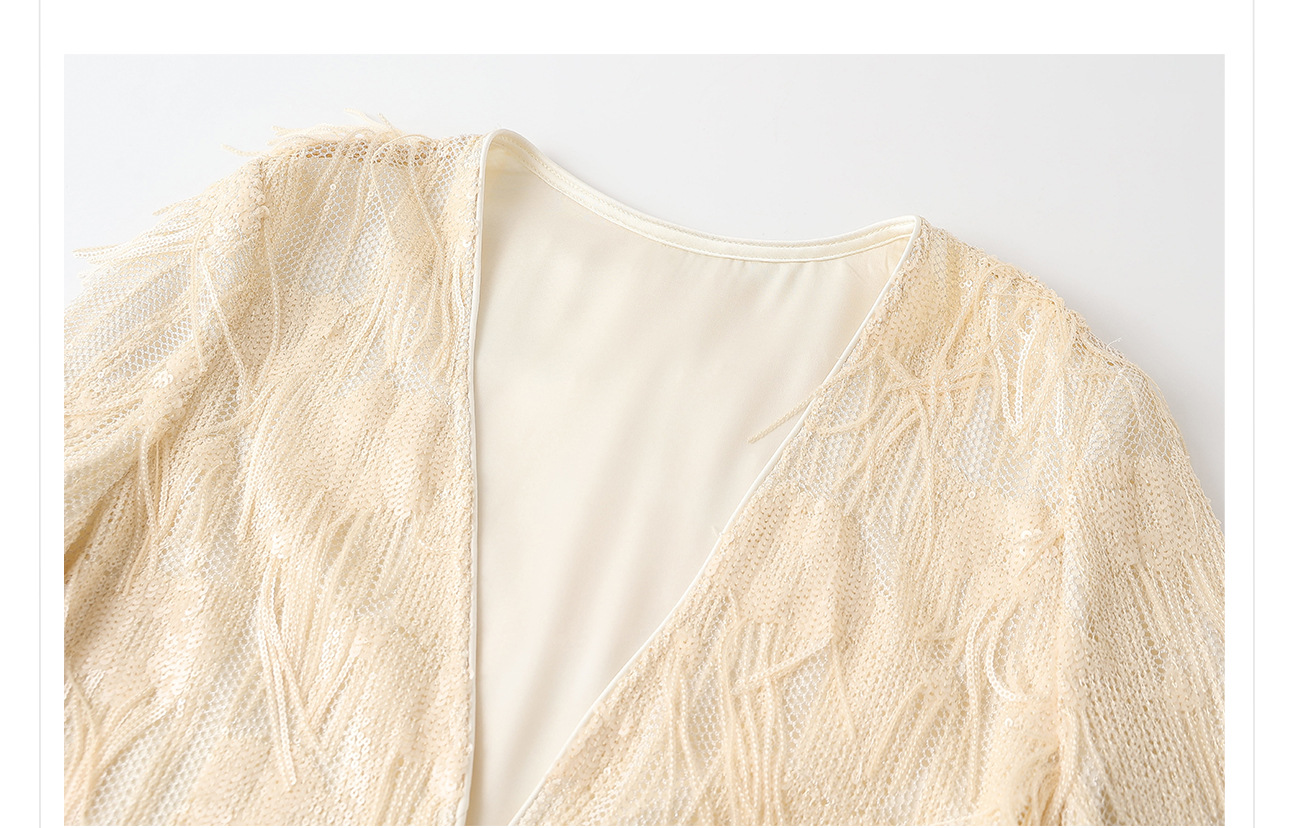 Áo khoác cardigan nữ cổ chữ V thêu tua rua — mơ chi tiết 18