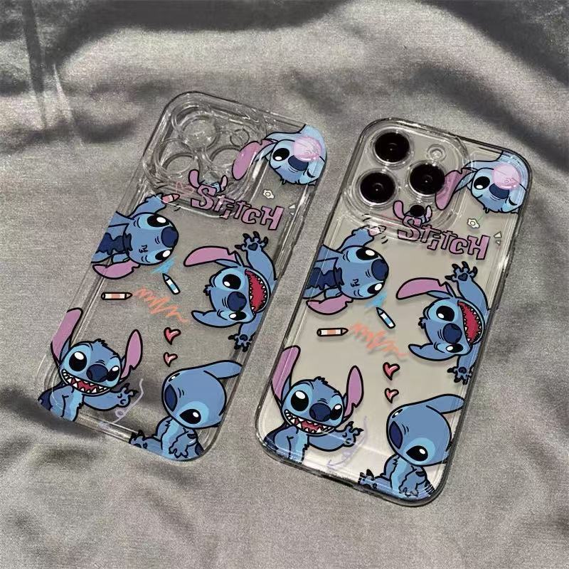 Happy Blue Apto iphone16promax funda para teléfono móvil transparente Apple 15 anti-caída 14pro Europa y América 13/12