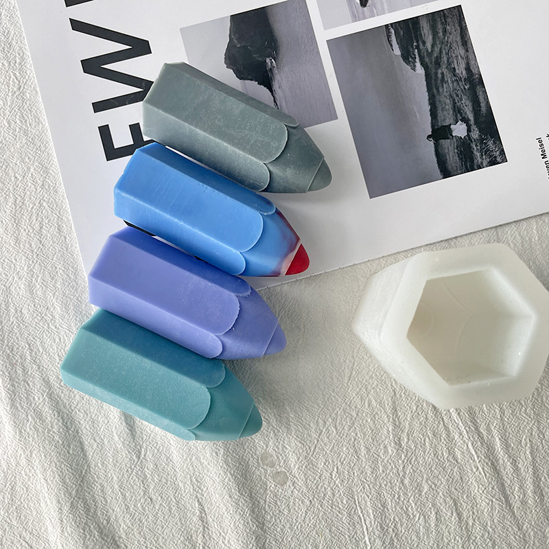 Nuevo creativo 3D lápiz forma vela molde DIY chocolate vela pastel mousse Multi-propósito abrasivo herramienta en stock