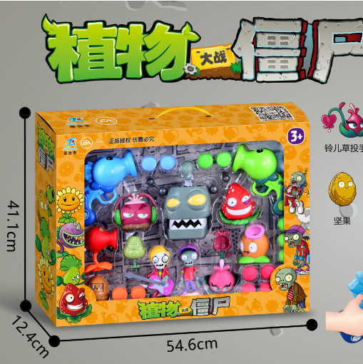 Genuino Plants vs. Zombies Toys Juego completo de dibujos animados para niños Muñecas de dibujos animados Juego de modelos de figuras