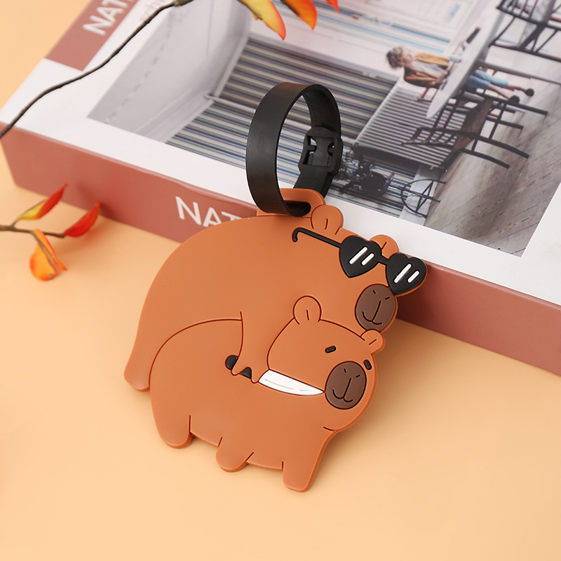 Capybara bagagerem i silikon för väskor och ryggsäckar_voghion.com