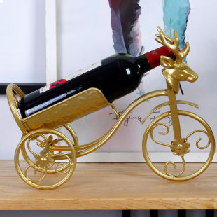 Creative Bicycle Wine Rack Ornaments Living Room Wine Cabinet Decoration Wine Rack Ornaments Iron Red Wine Bottle Rack