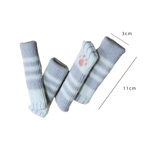 Cute Cat Paws Table Leg Covers Silent Double Layer Thick Protection Floor Desk Leg Pads Home Door Handle Covers
