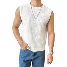 T 14191 Summer Solid Color Knit Sleeves Top ��ʿ��ɫ����