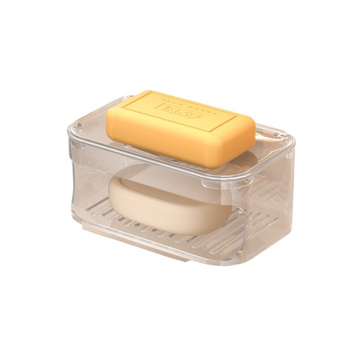 Soap Box Without Drilling Soap Storage Box Bathroom Shelf Rotating Wall Mounted Drainage High-End Toilet Home Use