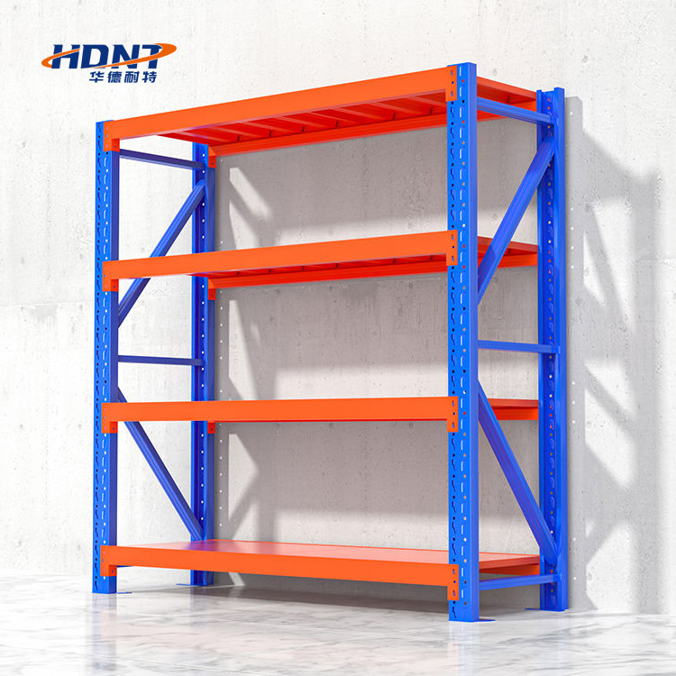 中型四层层板货架物料库房用仓储两米货架承重铁架子