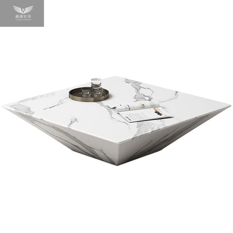 2025 nuevo estilo italiano extremadamente ligero lujo mármol cuadrado mesa de centro sala de estar hogar simple creatividad moderna