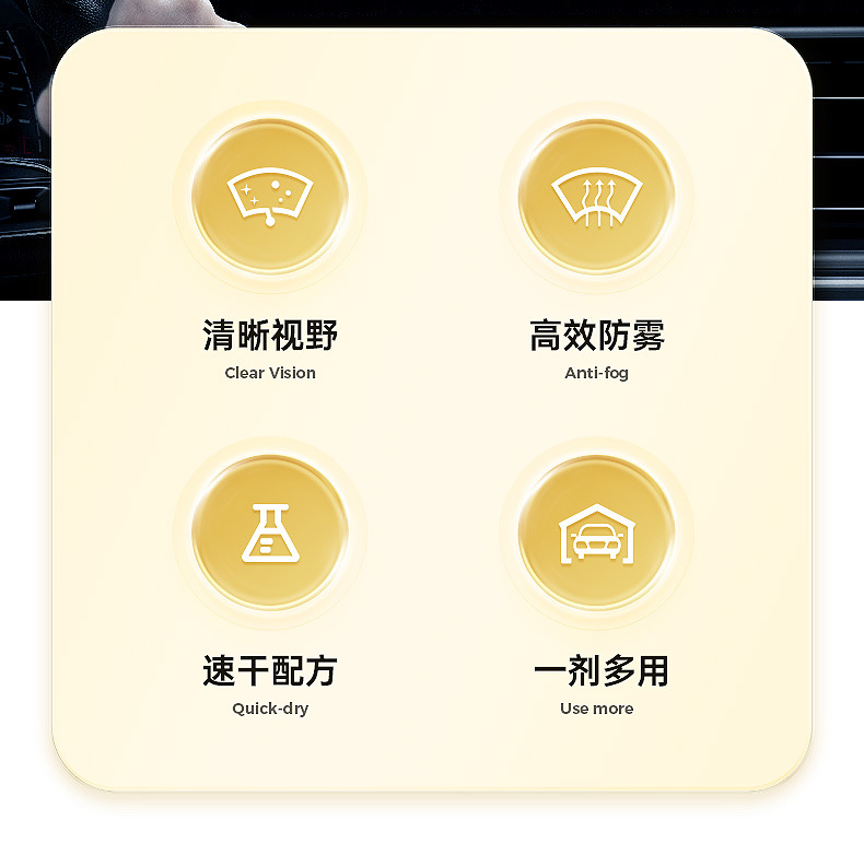 Chefu Official Flagship Store Car Glass Anti-Fog Agent Car Interior Defogger Winter Long-Lasting Anti-Fogging Cleaner