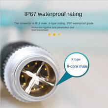 1�� �ɫ����Dɫ ���|��PVC M12�DRJ45���I��̫�W�� 8оX�� M12