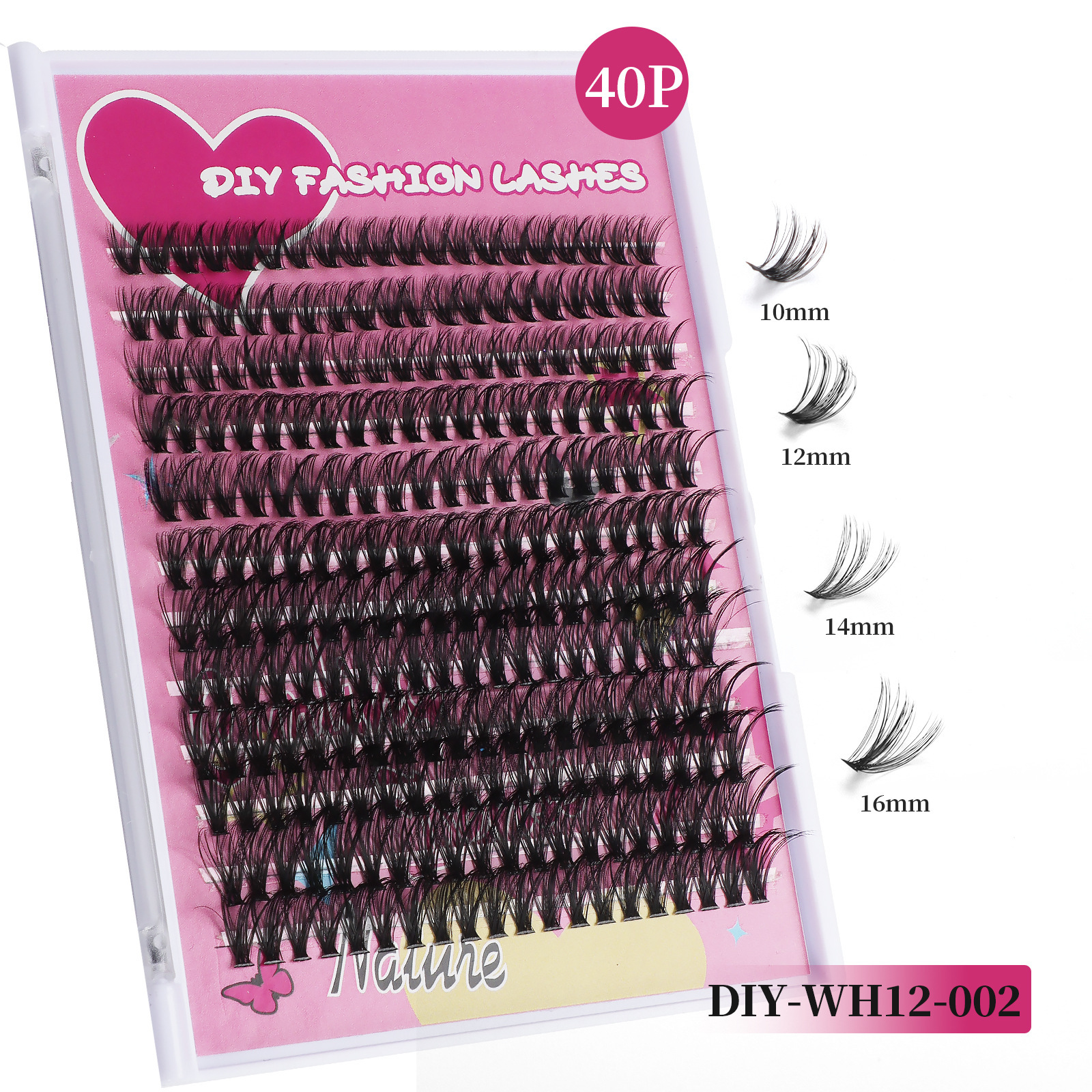 Segmented hot melt flower hair eye lashes case eyelashes false eyelashes natural thick D volume DIY30p40p large capacity_voghion.com
