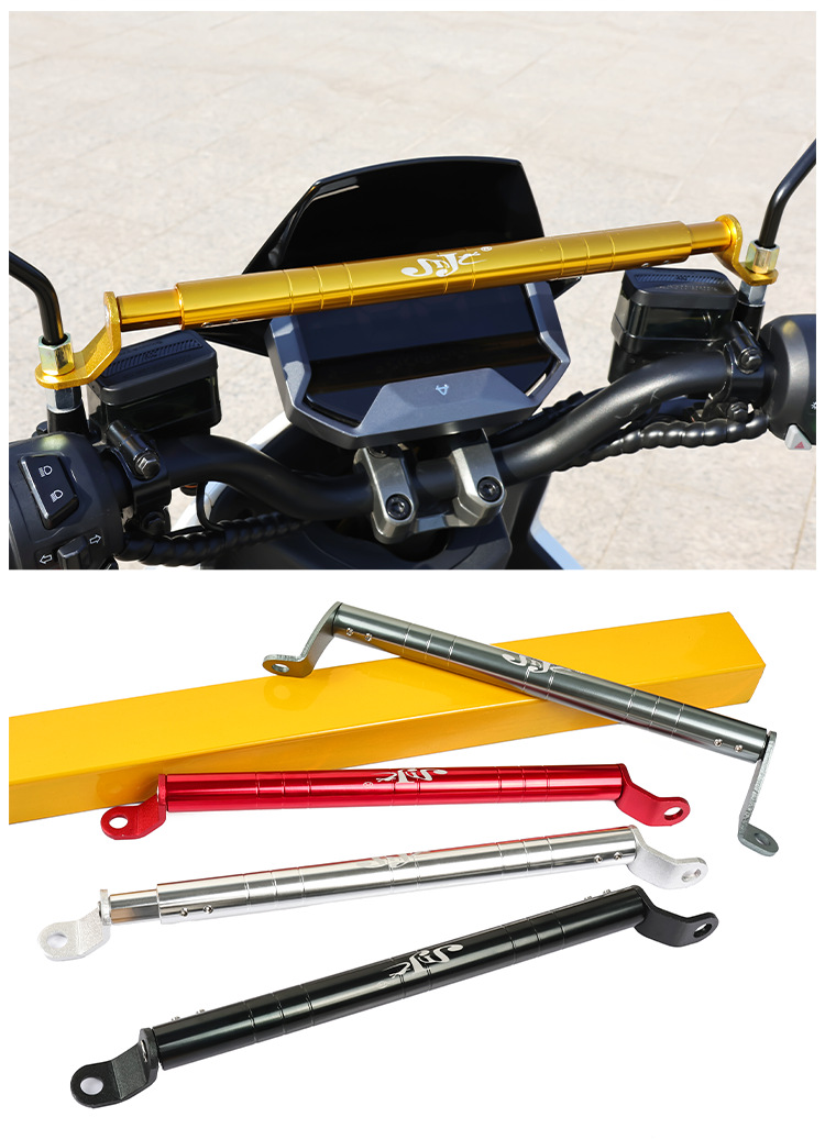 Electric car mirror seat with high balance bar motorcycle rearview mirror with cross bar navigation mobile phone bracket extension rod