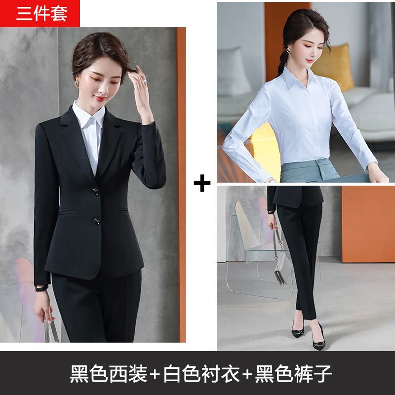 面接レジャー職業服女性ホテル上着小スーツセット作業服工装ホテルコートビジネス正装|undefined