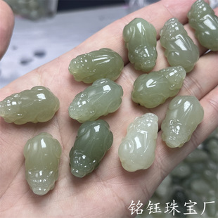 Natural Hetian Jade Pendant Qinghai Material Big Pi Xiu Accessories Jade Live Supply Wholesale