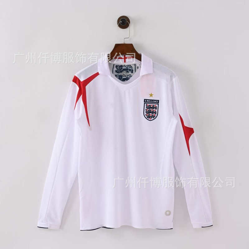 レトロ長袖サッカーユニフォーム 02 06 1996 シーズンスポーツトレーニングスーツホームアウェイ 1998 イングランドジャージ|undefined
