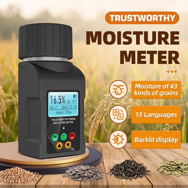 Portable Grain Moisture Meter Cocoa Bean Coffee Bean Tester Tea Vanilla Humidity Detector German Portable Grain Moisture Meter Cocoa Bean Coffee Bean Tester Tea Vanilla Humidity Detector German