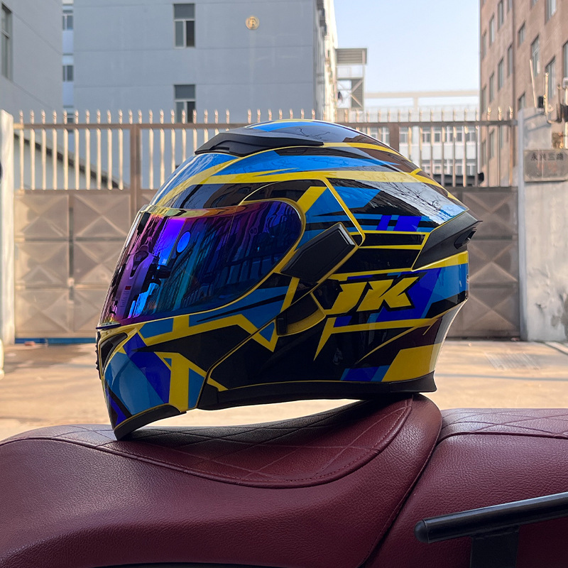 JIEKAI 3C certificado casco de motocicleta para hombres y mujeres casco completo de motocicleta casco de exposición Bluetooth casco de coche eléctrico