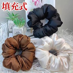 30mm silk sleep pillow hair tie mulberry silk large intestine hair tie edge width 5CM filling cotton large hair rope headband