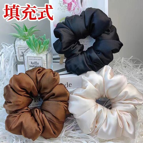 30mm silk sleep pillow hair tie mulberry silk large intestine hair tie edge width 5CM filling cotton large hair rope headband