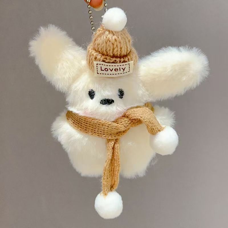 Ins lindo peluche perrito muñeca colgante muñeca pareja bolsos llaveros bolsos colgantes joyas pequeños regalos