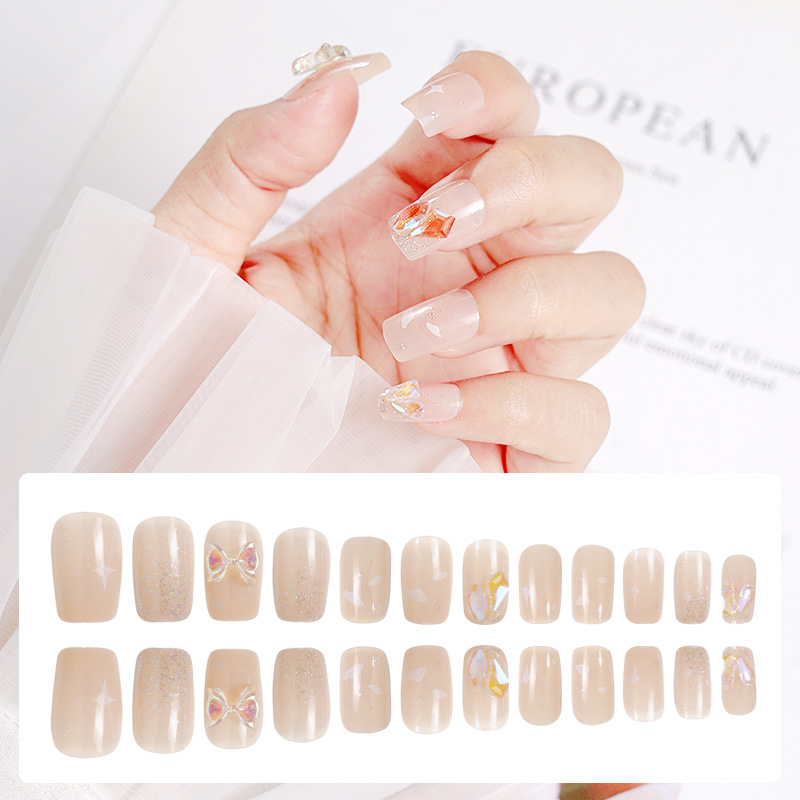 Procesamiento de manicure personalizado, patch de uñas usables, patrón personalizado, patch de uñas falsas, ballet manual