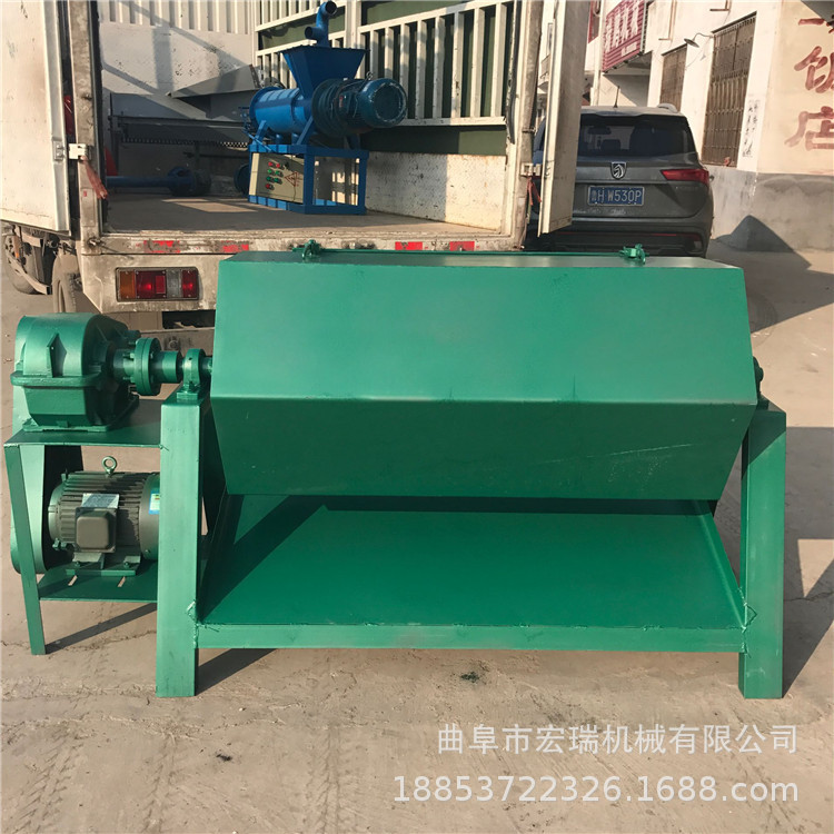 萧山石头棱角磨光机 宏瑞六角滚筒抛光机 铁件螺丝抛光除锈机