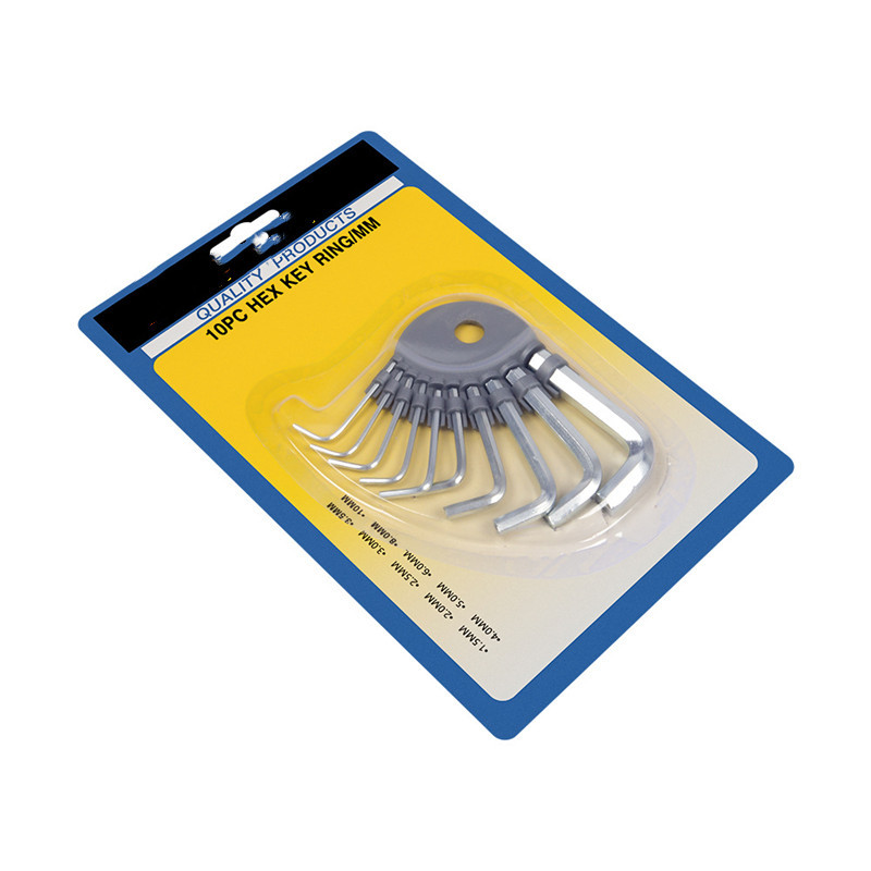 跨境热销银色大内六角内六角扳手工具五金批发两元店手柄短柄